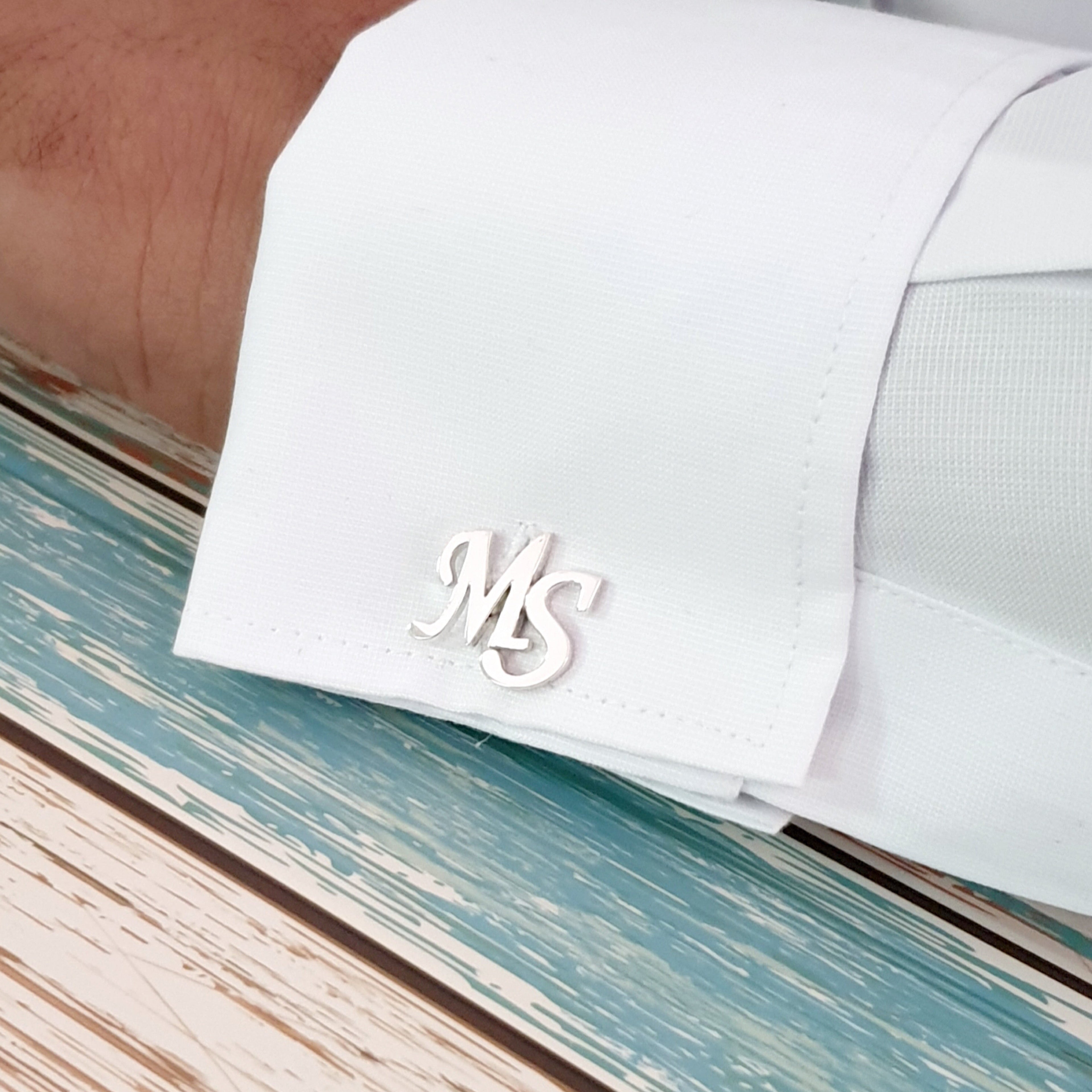 cufflinks with initials at necklaces by samaa UAE