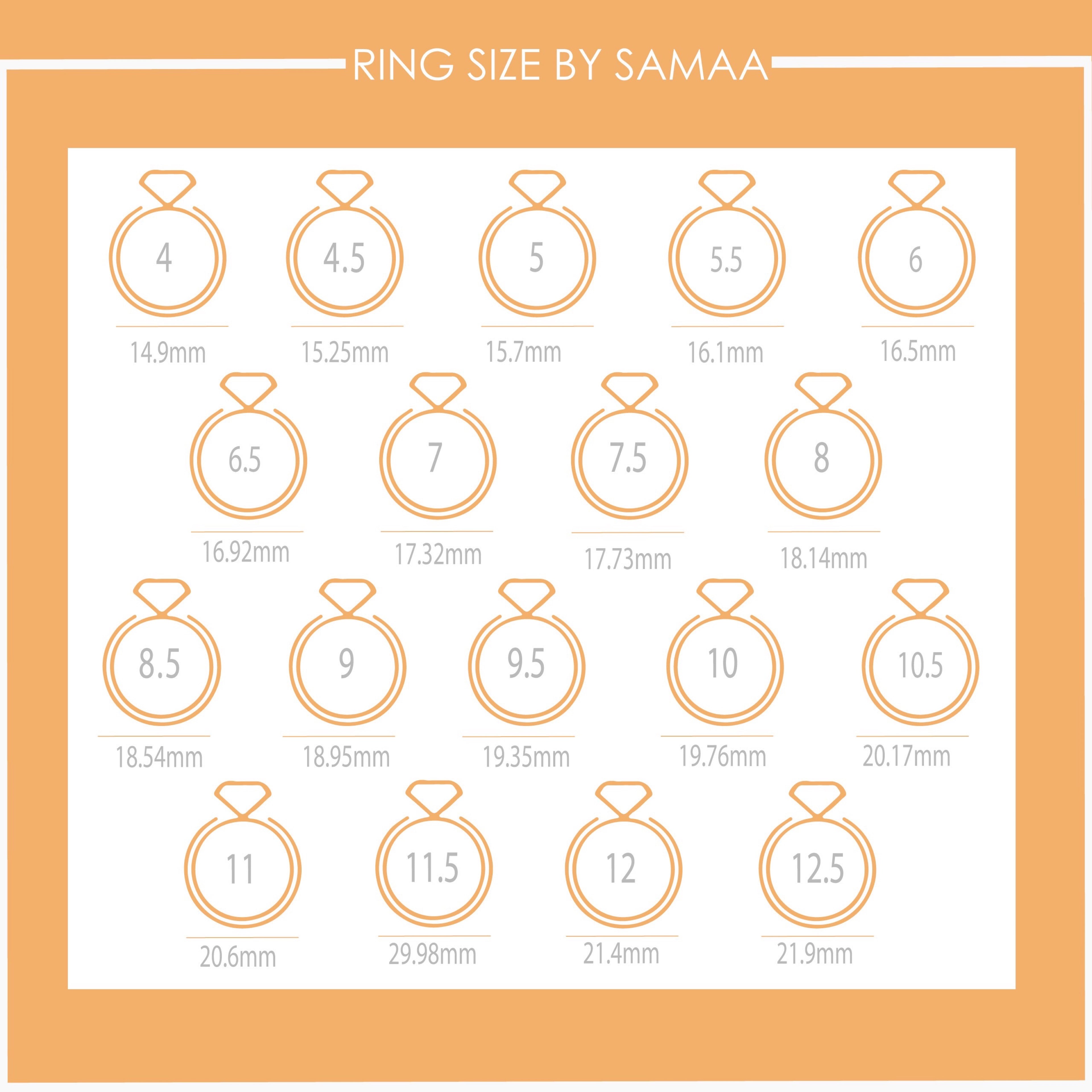 Ring size chart