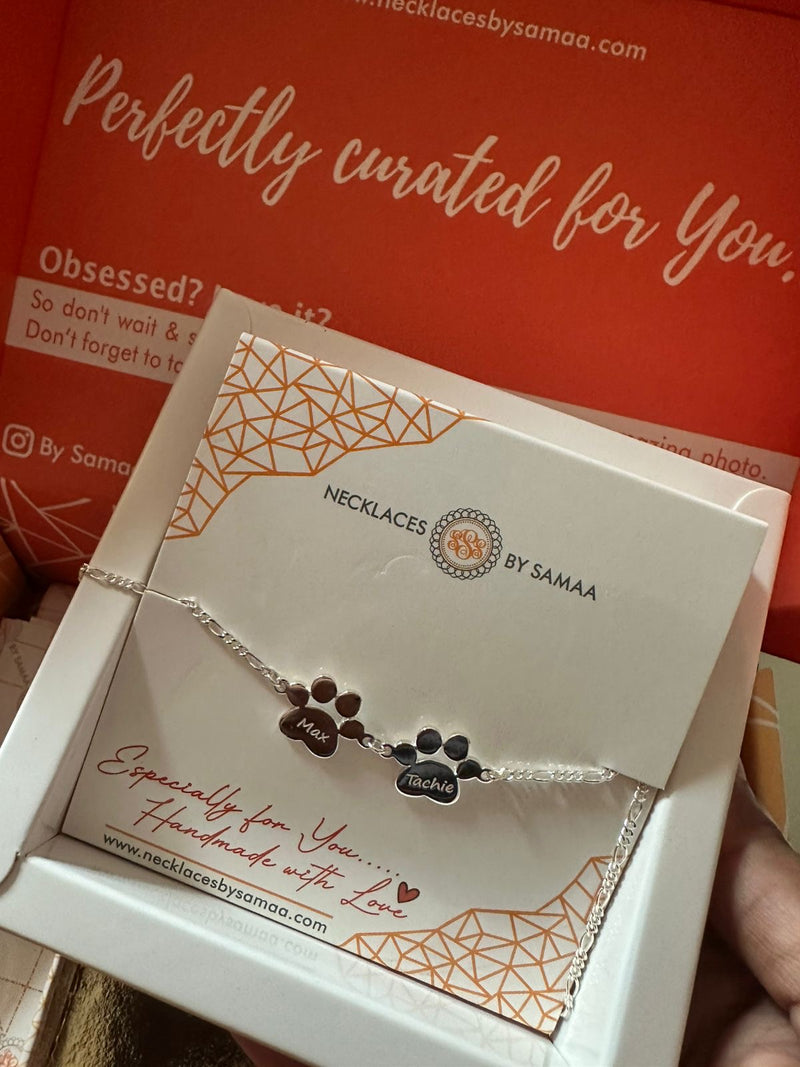 Bracelet with Cat and dog paw charm In Dubai and Abu Dhabi
