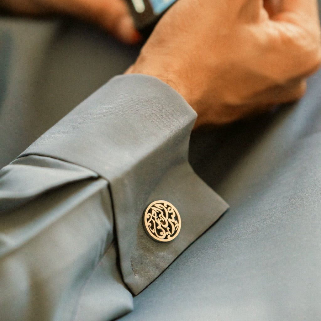 Cufflinks with arabic name personalized in Dubai