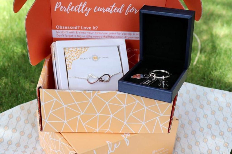 Packaging image by samaa for key ring and women Bracelet