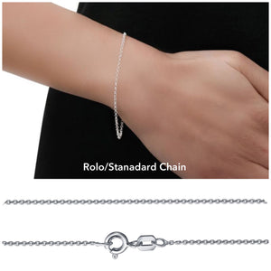 Rolo chain with name Bracelet 