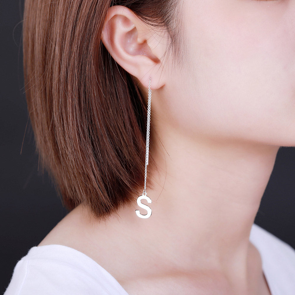 customised Tic Tac Earrings with Initial Alphabet