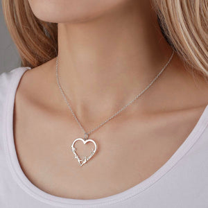 Heart Necklace with 2 Names
