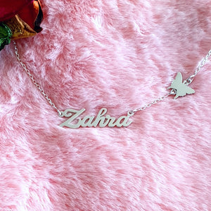 Name necklace with butterfly dubai UAE