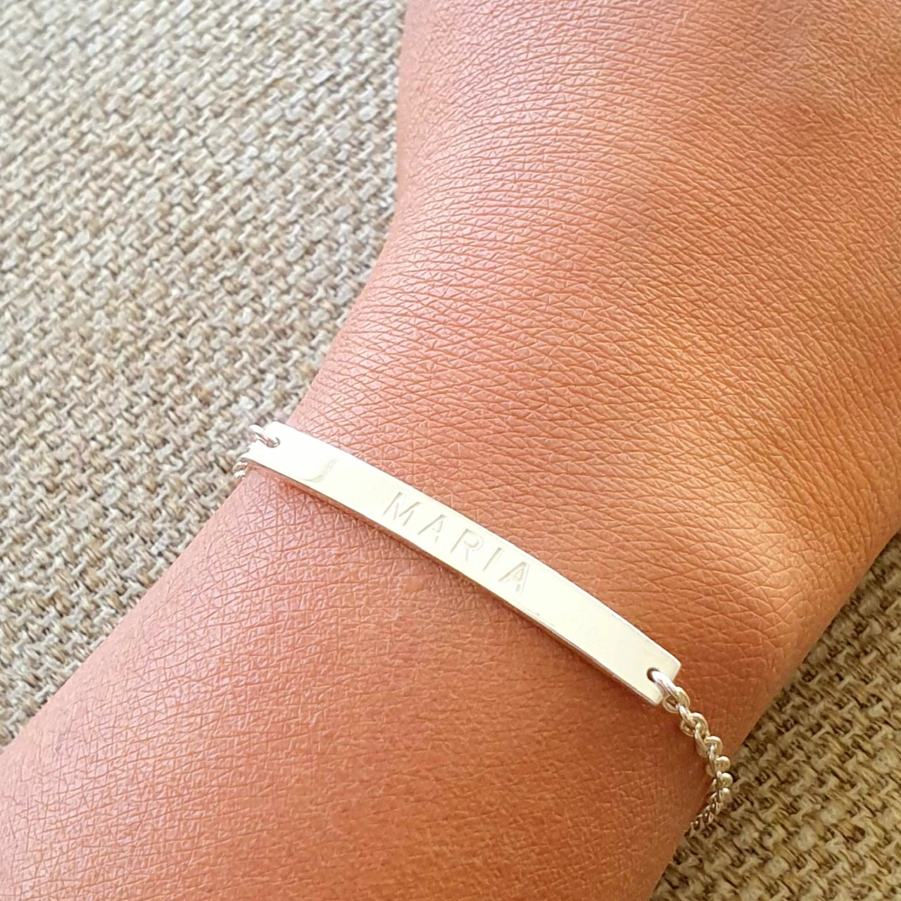 Name with Bracelet with bar in Dubai