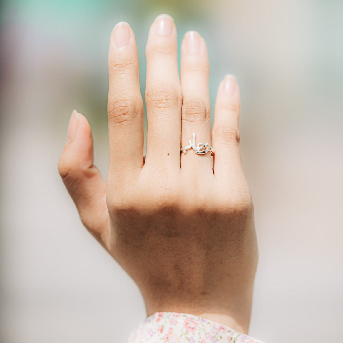 Customised name ring with arabic name