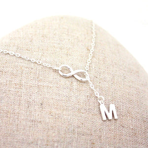customised Initial Necklace with Infinity