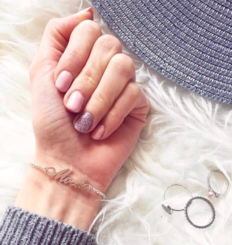 custom made silver Name Bracelet