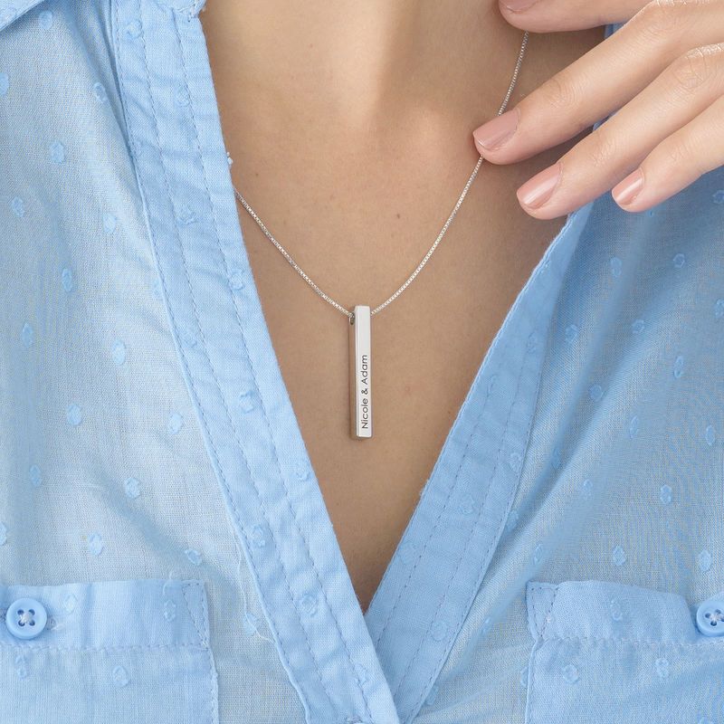 Square Bar Necklace with Engraving
