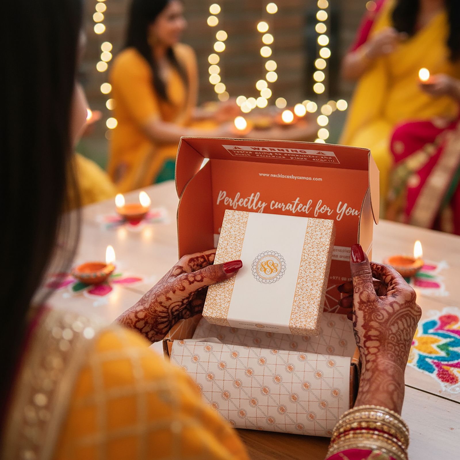 Gift box for diwali from necklaces by samaa in dubai UAE