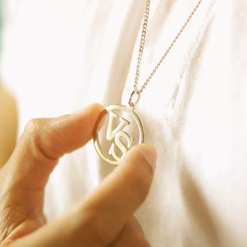 Customised men necklace with initials 