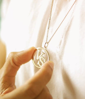 Customised men necklace with initials 