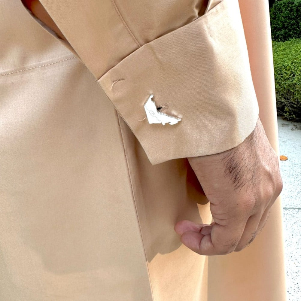 UAE map cufflinks 