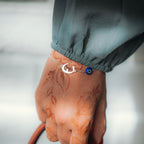 Arabic Letter Bracelet with Blue Eye