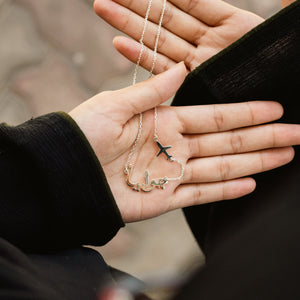 Arabic name necklace with aircraft in Dubai - necklaces by Samaa
