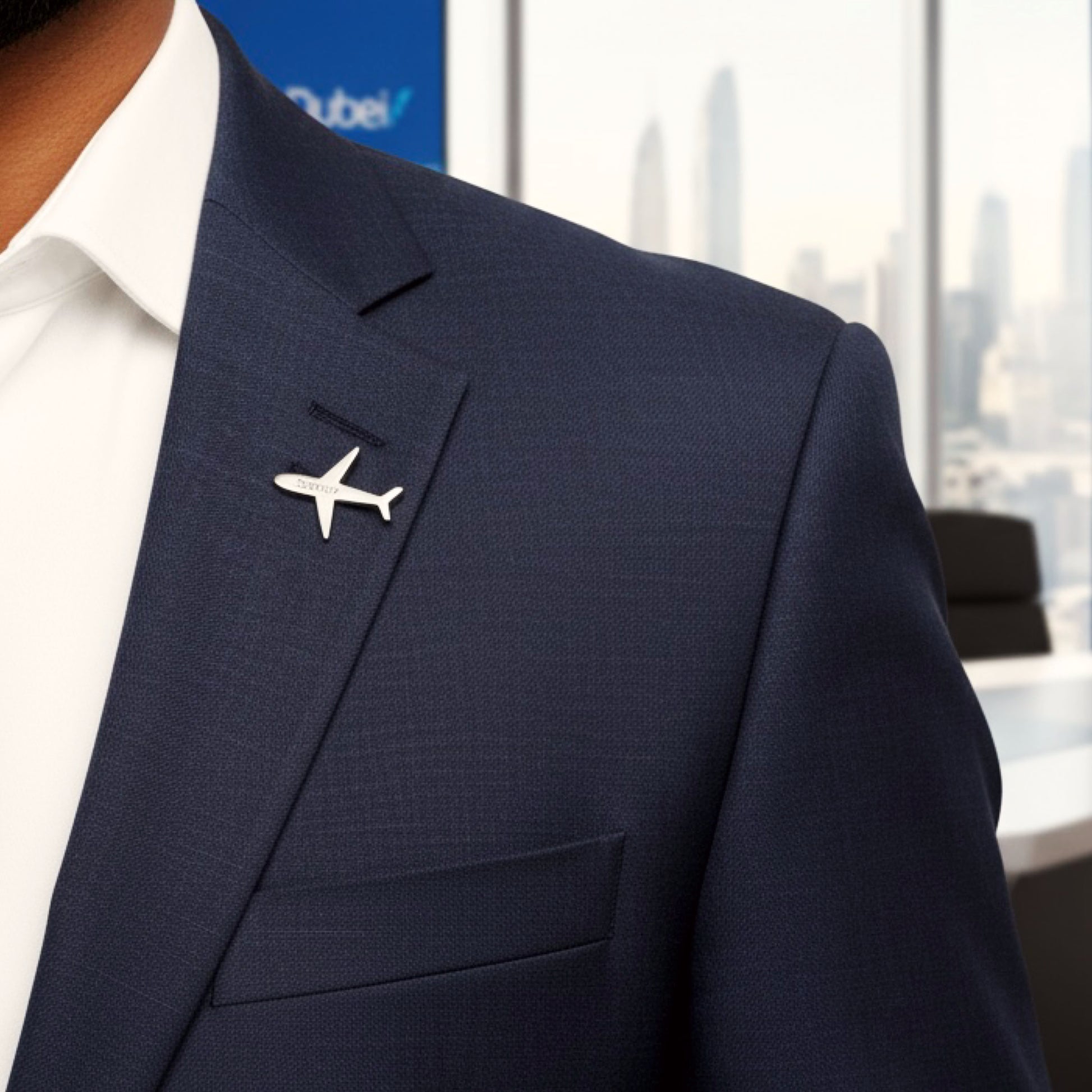 Customised Airplane shape Suitpin with engraving In Dubai UAE