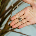 Customized necklace with Paw shape pendent and pet name 