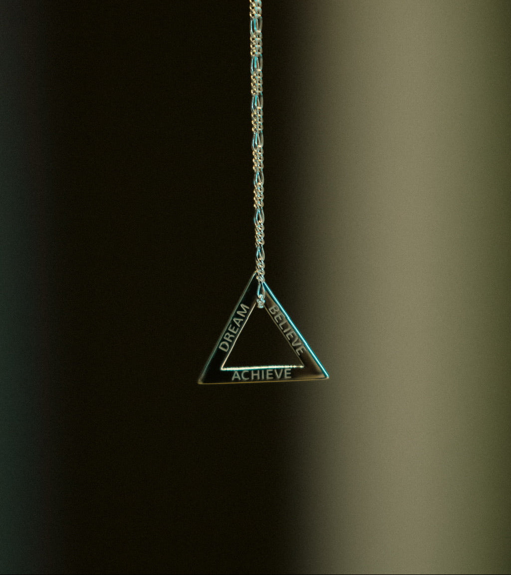 Men Necklace with Triangle shape and names
