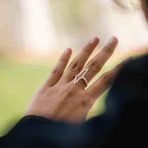 silver palestine map ring for women in dubai