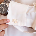 Letters Cufflinks in cursive fonts