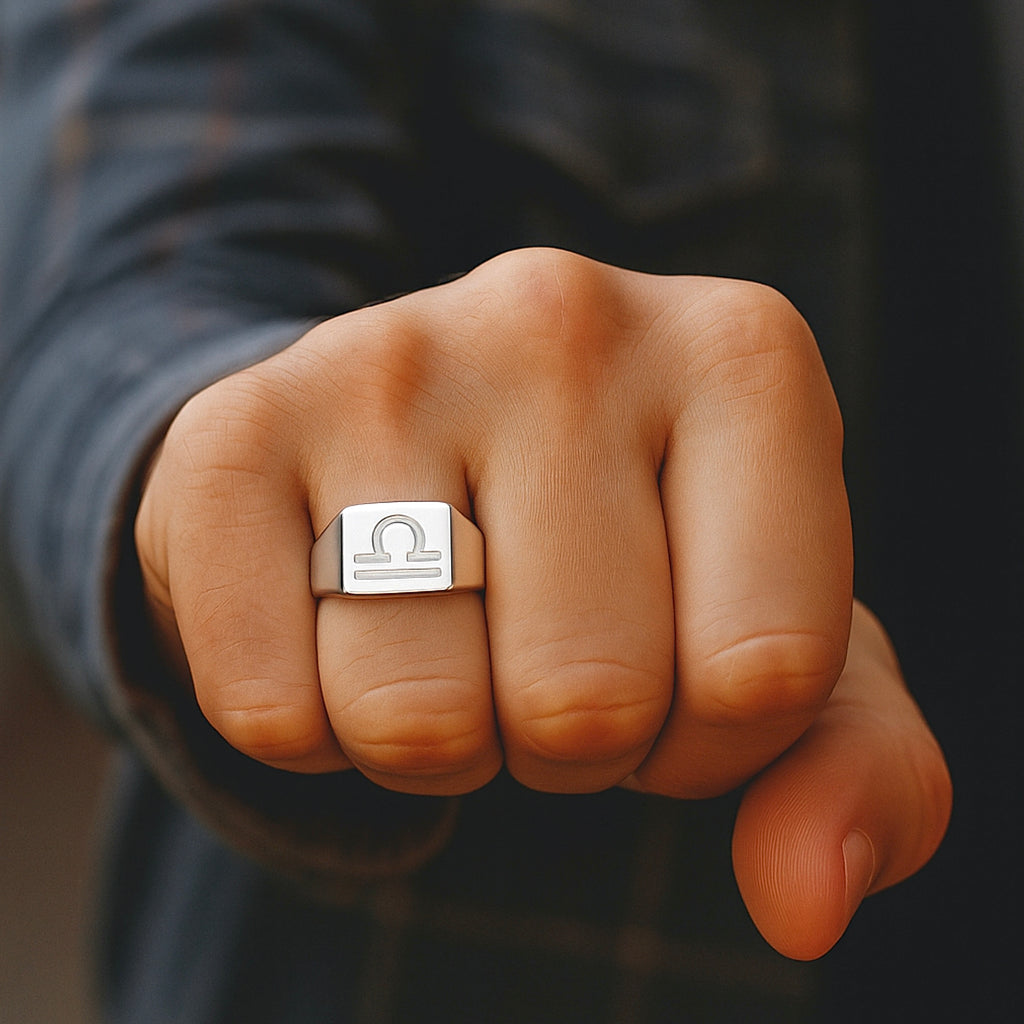 Men signet ring with horoscope and logo In Dubai and Abu Dhabi