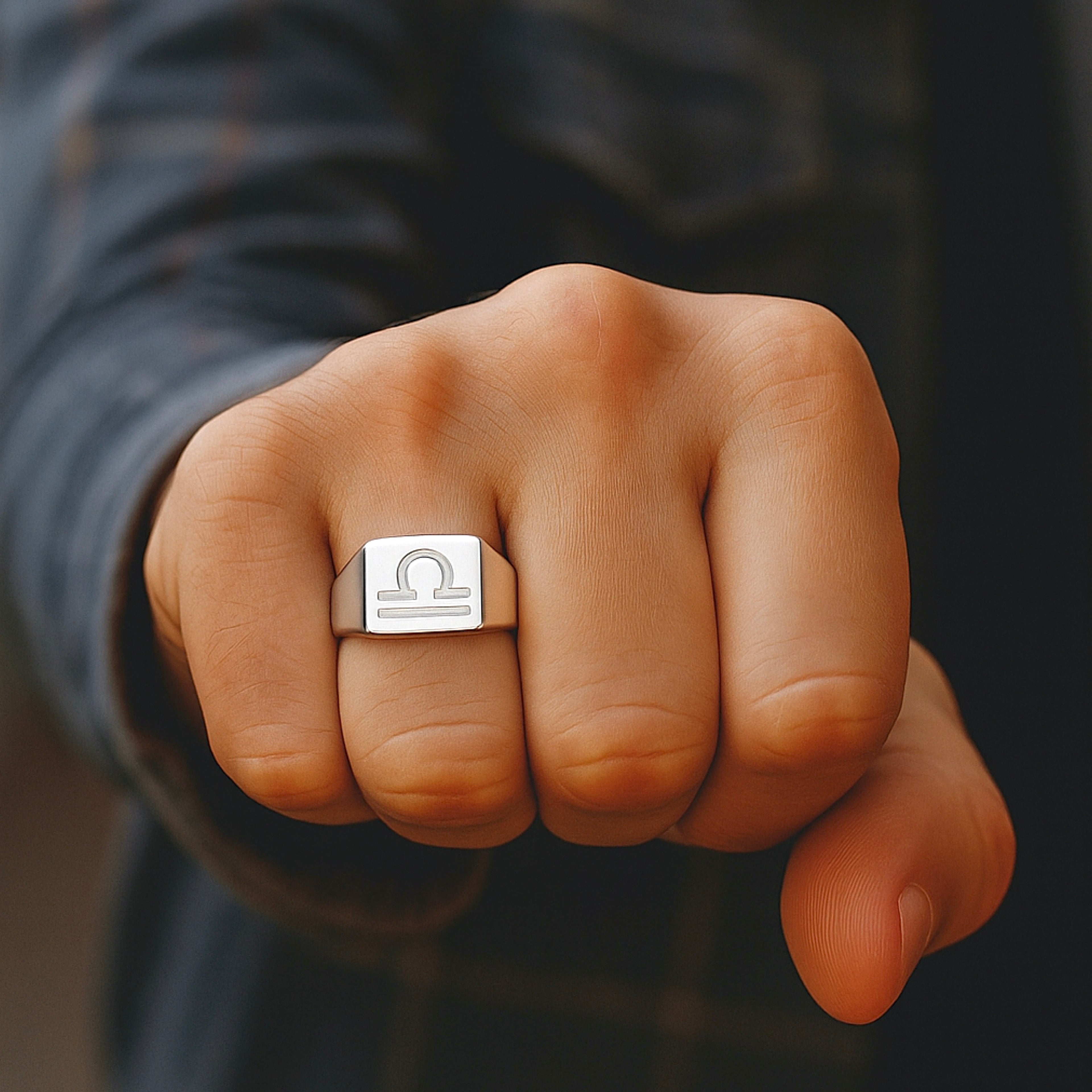 Men signet ring with horoscope and logo In Dubai and Abu Dhabi