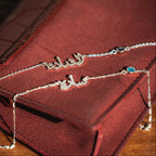 Name Bracelet with color stones in Dubai