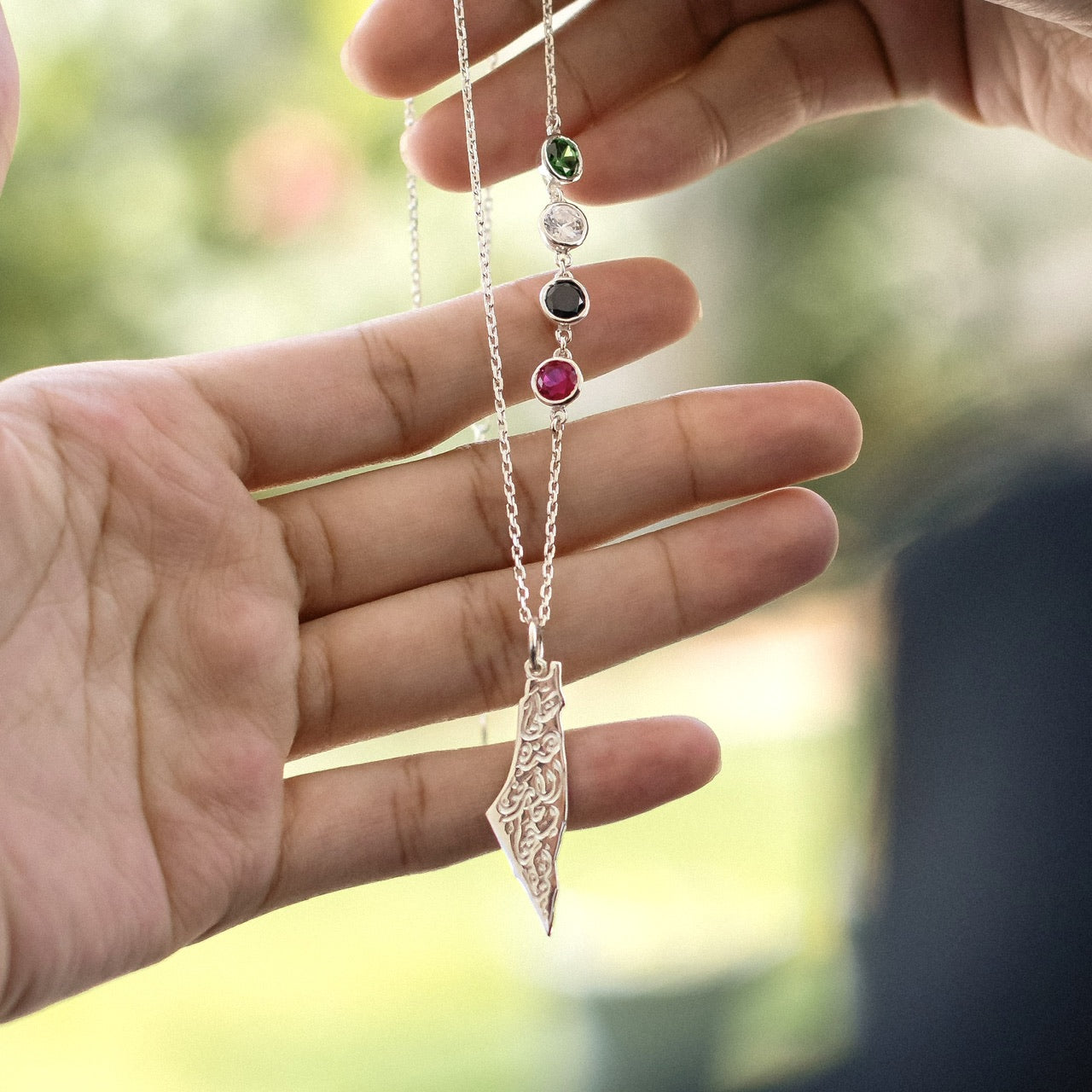 Palestine map necklace in Dubai