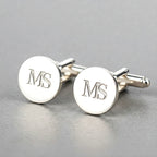 Personalized Round shape Cufflinks with letters and initials in Dubai abu dhabi