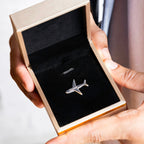 Suitpin in Airplane shape With Name on it