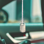 Tag Pendent with Ayat al Kursi in silver 