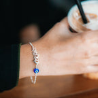 bracelet with Hindi name and blue evil eye in Dubai Abu Dhabi sharjah UAE