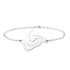 Personalized Baby Feet Bracelet with Engraving