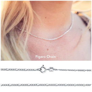 Figaro chain for name necklaces 