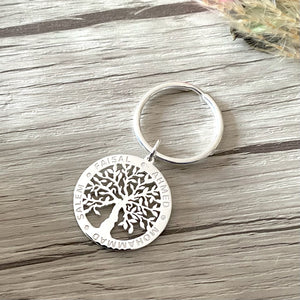 Family tree key ring