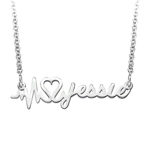 customised HeartBeat Name Necklace