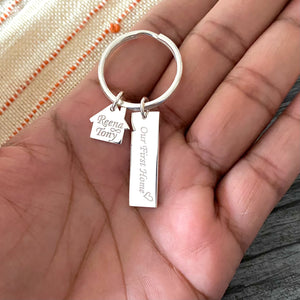 Silver Key Ring for Sweet Home