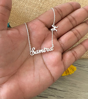 Name necklace with zodiac sign
