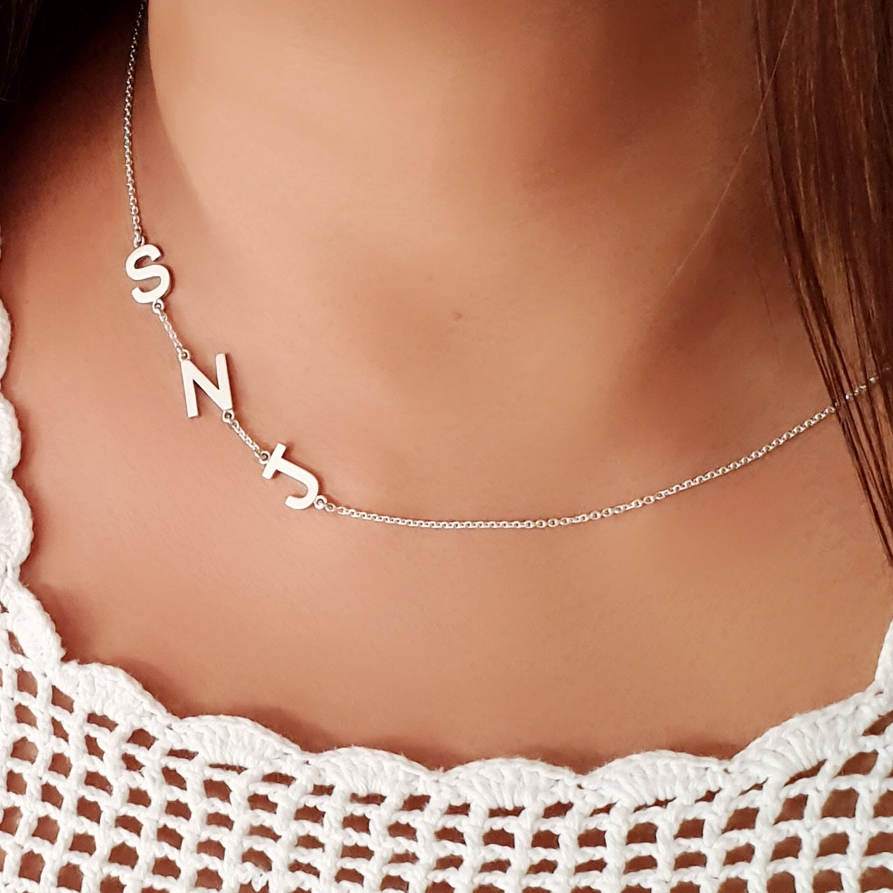 Trendy Initial Pendant Necklace Fashion Chain Necklace Women - Temu