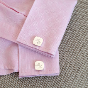 Customized Square Cufflinks with initials 