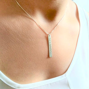 Personalized Bar Necklace with Engraving