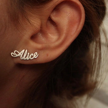 custom made Name Earrings Stud