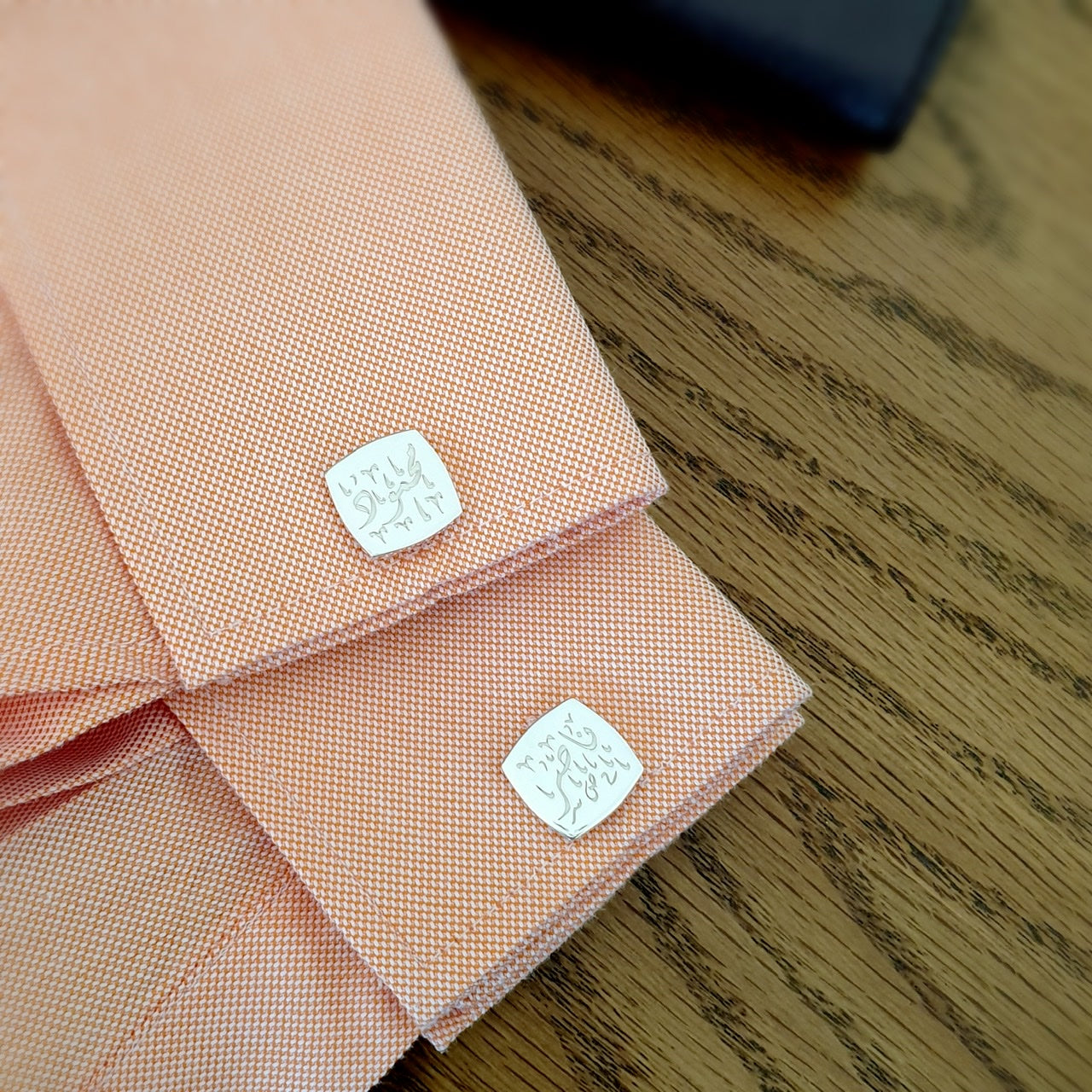 Personalized arabic Cufflinks in square shape