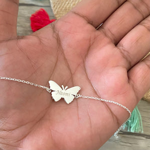 Butterfly Bracelet with name
