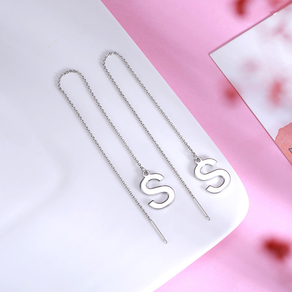 Personalized Tic Tac Earrings with Initial Alphabet