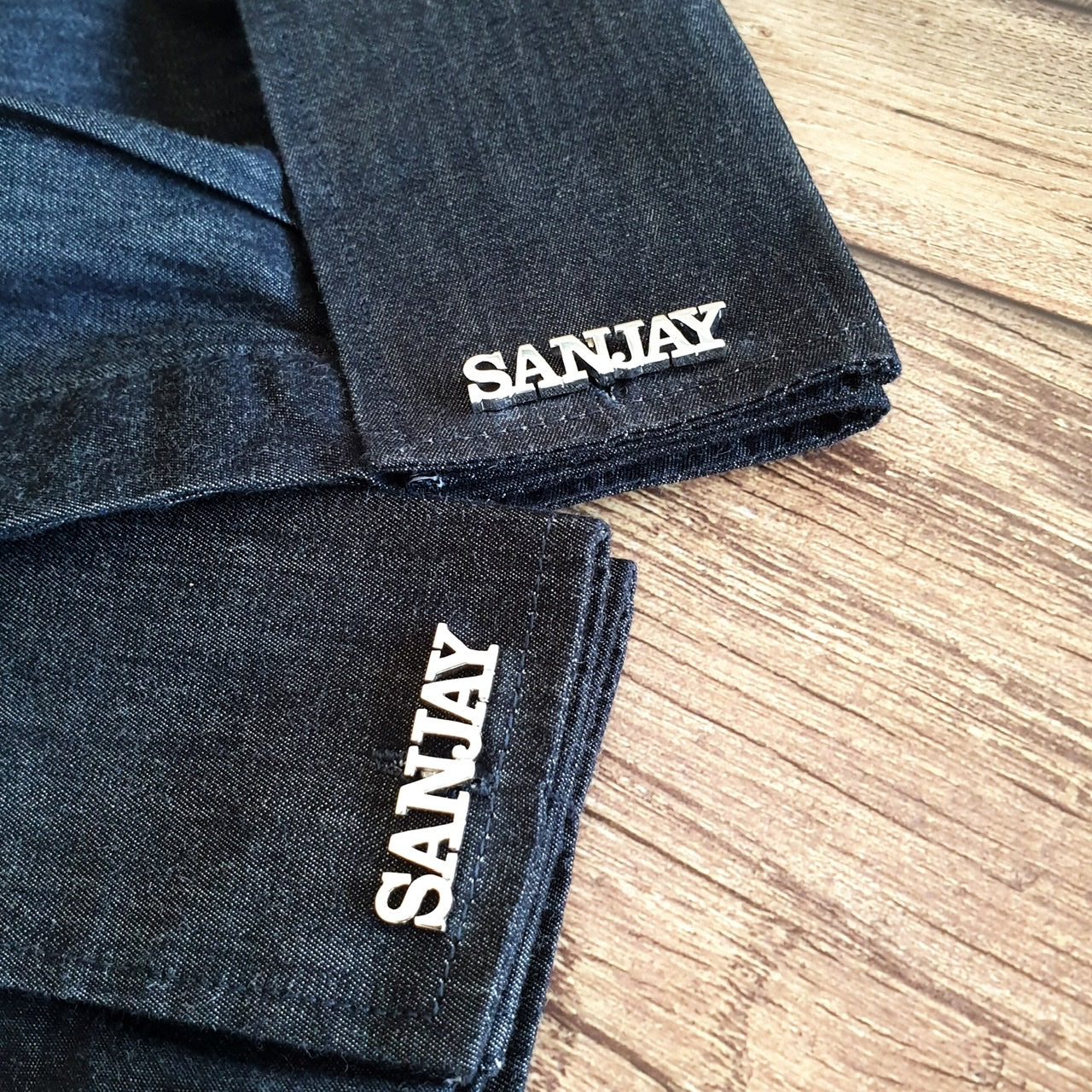 Customised Name Cufflinks in silver