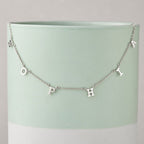 silver Name Necklace in Charm Style