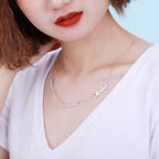 silver Necklace with 3 Names