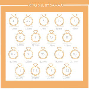 Ring sizes chart